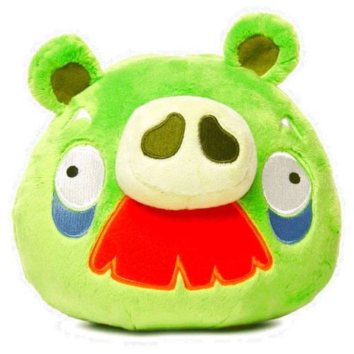 Mighty Mojo Angry Birds - Moustache Pig - 8 Inch Collectible Plush Doll - Officially Licensed - Super Soft, Cuddly Doll for Kids and Adults - Original Series