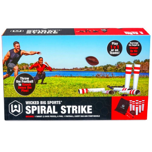 Little Kids Wicked Big Sports Spiral Strike Football Bowling Portable Yard Game