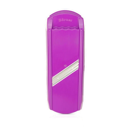 Börner DesignLine Slice Cutter Mandoline • Vegetable Mandolin Ideal Cucumber Slicer or Carrot and Cabbage Chopper • Chop Fine Fruit/Vegetable Strips • Easy Kitchen Slicer (Violet)