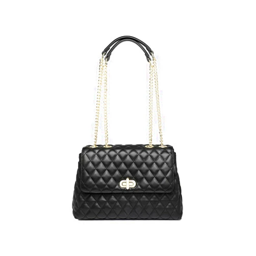 ER.Roulour Quilted Crossbody Bags for Women, Trendy Roomy Shoulder Handbags with Flap Gold Hardware Chain Purses Shoulder Bag