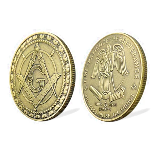 Glamtune Masonic Coin Freemasons Master Mason Blue Lodge Commemorative Challenge Coin