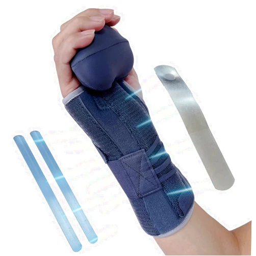 YACCA Wrist Brace with Removable Finger Ball Exerciser,Metal Wrist Splint for Carpal Tunnel Relief Night Support,Tendonitis Arthritis Pain Relief