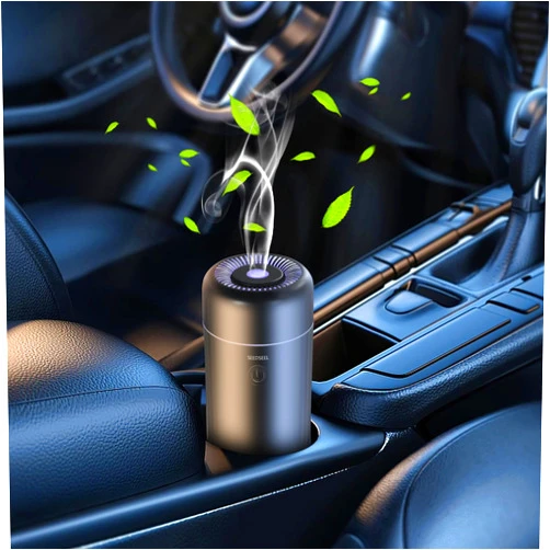 SEEDSEEL Car Aromatherapy Diffusers for Essential Oils，Mini USB Air Scent Small Humidifier with 7-LED Color Changing for Car Room Home Office Bedroom