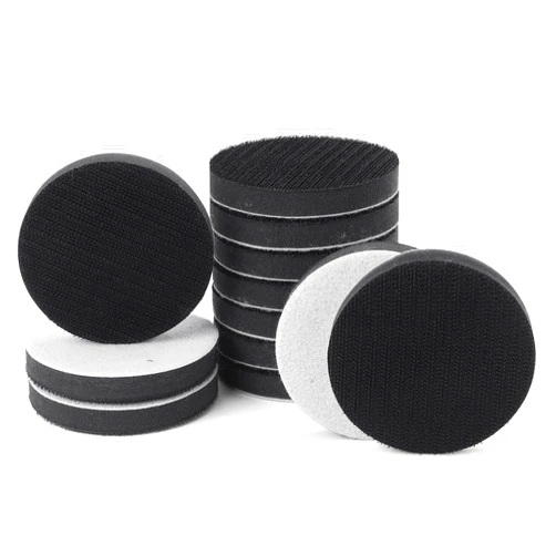 POLIWELL 12 Pack 3 Inch (75mm) Foam Interface Pad, Hook and Loop Soft Foam Buffing Pad, Soft Density Buffer Backing Pad for 3