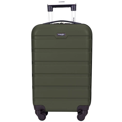 Wrangler Hardside Carry-On Spinner Luggage, Charcoal Grey, 20-Inch