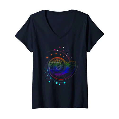 Fibonacci Shell or Fibonacci and Golden Ratio Womens Fibonacci Shell or Golden Ratio and Spiral or Fibonacci V-Neck T-Shirt