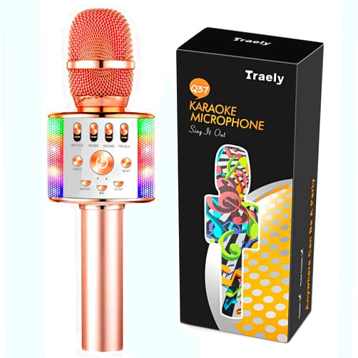 TRAELY Kids Karaoke Microphone Age 5-10, Toys for 5 6 7 8 9 10 Year Old Girls, Little Girls Birthday Gifts