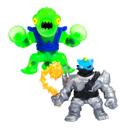 HEROES OF GOO JIT ZU Cursed Goo Sea Versus Pack | Exclusive 2 Figure Pack | Exclusive Pantaro with Color Change Face & Exclusive Squidor with Suction Attack