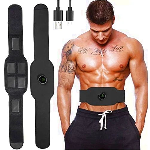 Kirlor Muscle Toner ABS Training Workout Belt Body Abdominal Toning Gear Waist Trimmer Ab Workouts Intelligent Portable Fitness Apparatus for Men Women Abdomen/Arm/Leg Home Office Exercise