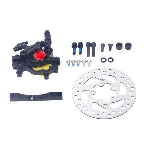RiToEasysports Electric Scooter Brake Disc Kit, 120mm Oil Brake Conversion Base Mechanical Brake Disc Brake Caliper Kit for Xiaomi M365 Pro Pro 2