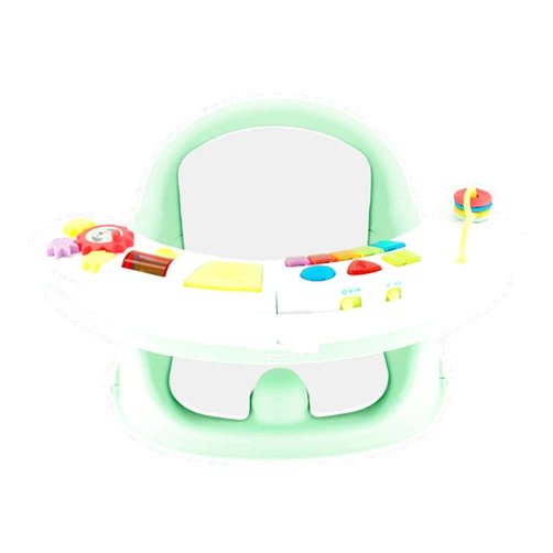 Infantino Music & Lights 3-in-1 Discovery Seat and Booster - Convertible, Infant Activity and Feeding Seat with Electronic Piano for Sensory Exploration, for Babies and Toddlers, Mint
