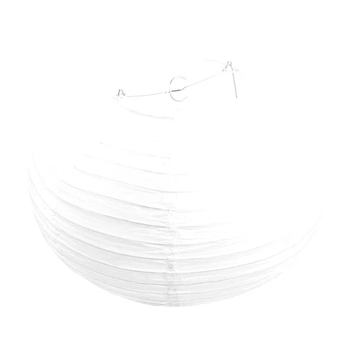 DOITOOL Round Paper Lanterns White Round Paper Japanese Pendant Lamp Shade Hanging Paper Lantern Lamps Shade Floor Light Bulb Cage Guard for Living Room Bedroom, 11.7 x 11.7x 7.4 inch