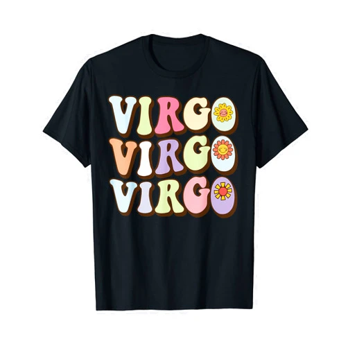 August September birthday Virgo Zodiac sign gifts August September birthday groovy Astrology Zodiac sign Virgo T-Shirt