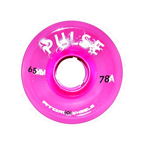 Atom Skates Quad Roller Wheels/Outdoor/Hardness 78A / Pink Pulse / 1 Pack - 4 Wheels