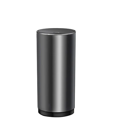 ANYCAR Alloy Mini Car Cup Holder Garbage Can with Lid, Double Press Trash Can 300ml Dismountable Car Trash Bin Leak Proof