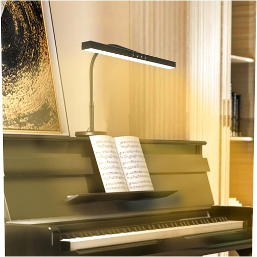 ANINO Piano Light for Upright Piano,55'' Wide Illumination Area,Gooseneck Adjustable Height&Direction,3 Light Modes Dimmable, Timer Eye Care LED Piano Lamp with Steady Base Music Stand Light
