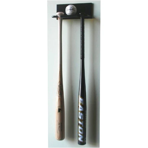 SfDisplay.com,LLC. sfDisplay.com, Factory Direct Display Cases 1 Baseball and 2 Bats Rack, Walnut