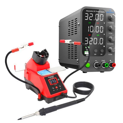 Jesverty DC Power Supply Variable + 60W Digital Display Soldering Iron Station Kit