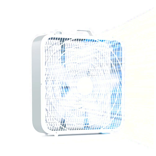 Simple Deluxe 20” Box Floor Fan, 3-Speed Cooling Fan with Aerodynamic Shaped Fan Blades, Convenient Carry Handle and Safety Grills, White