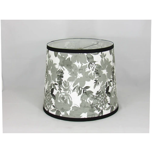 Albert Estate LTD, Black Floral Print Lamp Shade,Hardback, Washer Fitter (12)