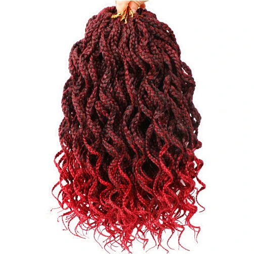 Svolna Goddess Box Braids Crochet Braids Hair with Full Curly Braids Synthetic Premium Fiber Braiding Hair 14 Inch 5Packs/Lot Tbug#