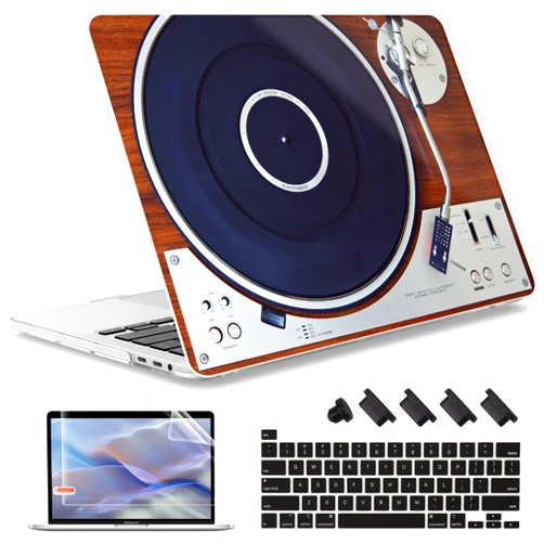 May Chen for MacBook Pro 16 inch A2141 2020 2019 Release, Screen Protector & Keyboard Cover Plastic Soft-Touch Case for MacBook Pro 16-inch with Touch Bar & Touch ID - Stereo Turntable Vinyl Record