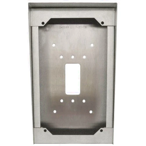 Aiphone Corporation SBX-ISDVF Surface Mount Box for is-DVF, is-IPDVF, or is-SS Door Stations, 18AWG Stainless Steel