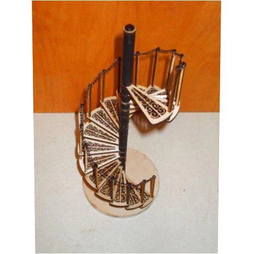 Melody Jane Dolls Houses Melody Jane Dollhouse Spiral Staircase Kit Laser Cut Wood 1:12 Scale Miniature