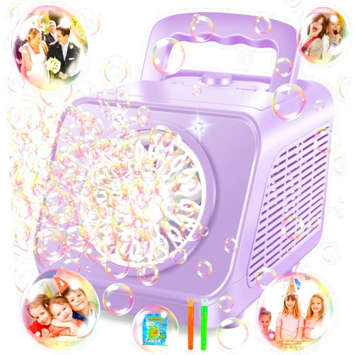 Vposyako Upgraded Bubble Machine with 2 Speed Levels,Blow 20000+ Bubbles/Minute,Portable Automatic Bubble Machine for Kids Toddlers,Durable Bubble Maker Outdoor Toys Gifts for Birthday,Wedding,Party,Christmas