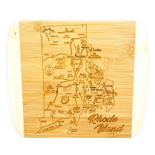 Totally Bamboo A Slice of Life Rhode Island State Serving and Cutting Board, 11