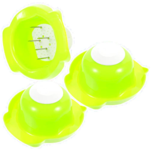 CRAFTHROU 3pcs Vegetable Legumes Vegetable Chopper Food Slicer Hand Mandolin Slicer Multipurpose Vegetable Slicer Finger Guards for Cutting Veggie Cabbage Vegetables Plastic Green