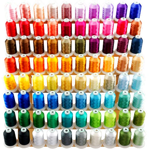 New brothread 80 Spools Polyester Embroidery Machine Thread Kit 1000M (1100Y) Each Spool - Colors Compatible with Janome and Robison-Anton Colors