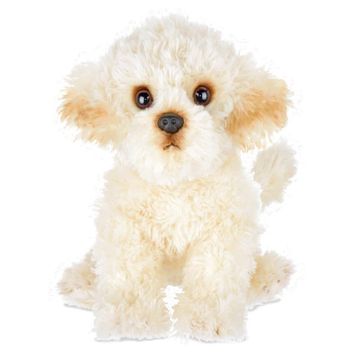 Bearington Collection White Dog Stuffed Animal Puppy 13 Inch - Plush Dog Toys for Kids Maltipoo Labradoodle Plushies