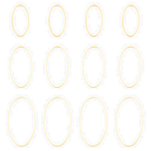 UNICRAFTALE about 36Pcs 3 Sizes 15/20/25mm Stainless Steel Linking Rings Oval Connector Rings Golden Oval Frame Connectors Links Hollow Frame Pendant Earrings Hoops for Earring Necklace Jewelry Making