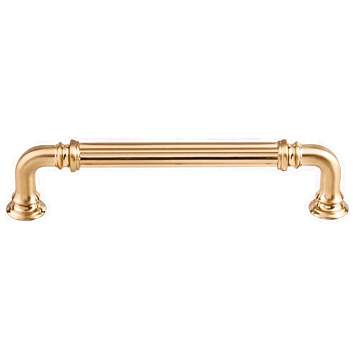 Top Knobs TK323HB Top Knobs TK323 Reeded 5 Inch Center to Center Handle Cabinet Pull from The Chareau Collection, Honey Bronze
