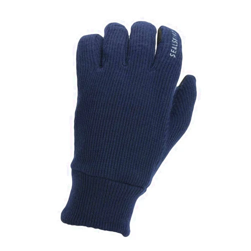 SEALSKINZ Unisex Windproof All Weather Knitted Glove, Dark Navy, L