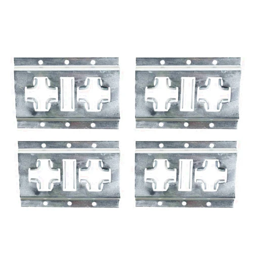 Mytee Products 8 Inch X Track Tie Down Rail, ETrack Rail with Horizontal & Vertical Slots, Galvanized Finish - 12 Gauge Steel, Allows use of E-Track Straps in Horizontal or Vertical Alignment - 4 Pack