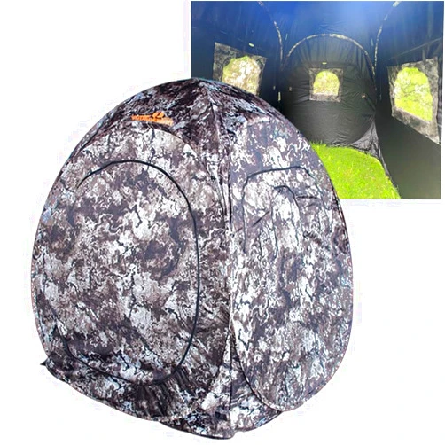 THUNDERBAY Run & Gun Series 1-2 Pereson Pop-Up Ground Blind, 3/4 Panel Hunting Bilnd for Deer, Turkey Duck Hunting, Bow Hunting