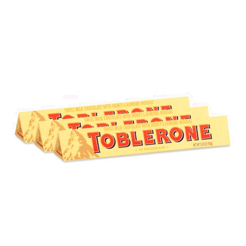 Toblerone Milk Chocolate Bar 3.52 oz each (3 Items Per Order)
