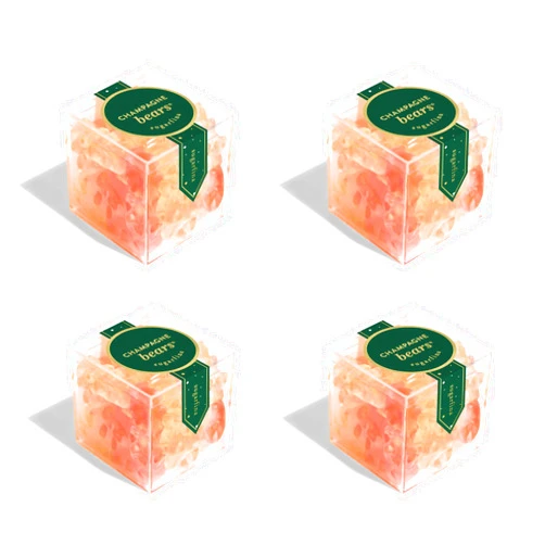 Sugarfina Champagne Bears Small Candy Cubes, Pack of 4 | Holiday 2025
