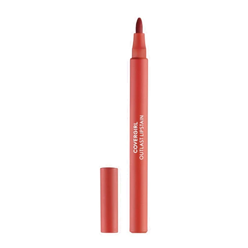 Covergirl Outlast Lipstain, 65 Natural Blush, Smooth Application, Precise Pen-Like Tip, Transfer-Proof, Satin Stained Finish, Vegan Formula, 0.06oz