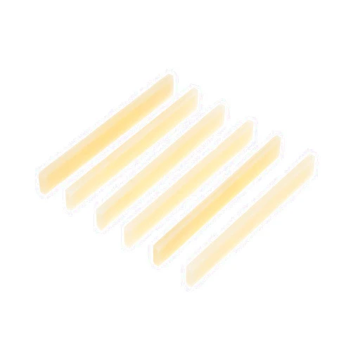 Cheerock 6Pcs Unbleached Guitar Bone Saddle, Blank Guitar Bridge Saddle, Pure Bone Saddle for Electric Bass Acoustic Classical Guitar Mandolin Banjo Ukulele DIY