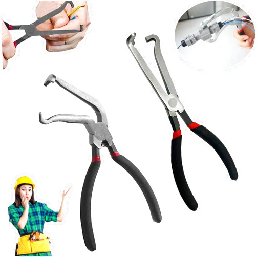 RandJ Electrical Disconnect Pliers, Electrical Connector Pliers for Cars, Fuel Line Petrol Clip Pipe Pliers, Automotive Electrical Plug Connector Disconnect Tools (Both)