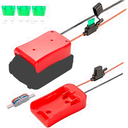 Crivnhar Power Wheel Adapter Compatible for Craftsman 20V Battery with Fuse & Wire terminals, Power Connector for Rc Car, 14 Gauge Robotics, Rc Truck,DIY,Compatible with MAX CMCB204 CMCB202 CMCB201 CMCS500B
