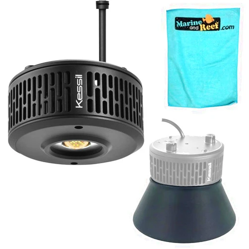 Kessil A360X Tuna Blue LED Light, Light Shade & Towel Bundle (3 Items)