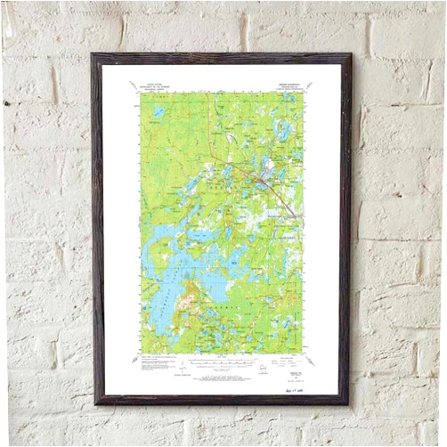 MG Global Historical Poster of Old Mercer 1955 Flambeau Flowage Wisconsin 503387 | 11x17 12x18 16x24 24x36 Unframed Print Wall Art Gift | Vintage Antique Decor
