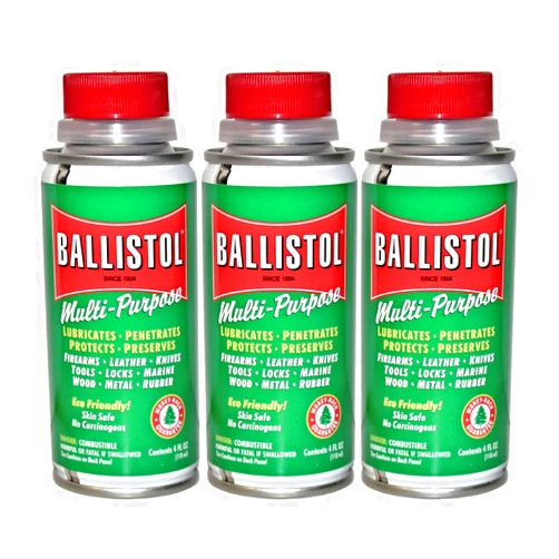 Ballistol Multi-Purpose Lubricant Cleaner Protectant, 4-Ounce (3-Pack)