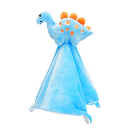 Pro Goleem Dinosaur Security Blanket Soft Loveys for Babies for Boys and Girls Newborn Lovie Infant Blankie Snuggle Toy Stuffed Animal Baby Gifts Blue 14 Inch
