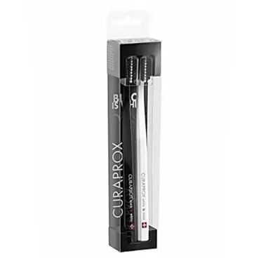 CURAPROX Ultra Soft Toothbrushes Duo Pack, white/black