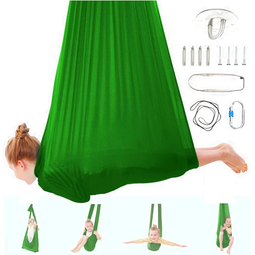 SKYPHAROS Sensory Swing - 360° Swivel Indoor Swing for Kids with Autism, ADHD, and Sensory Processing Disorders, Calming Snuggle Sensory Swing for Kids Indoor, Adjustable Kids Cuddle Swing with Sensory Needs